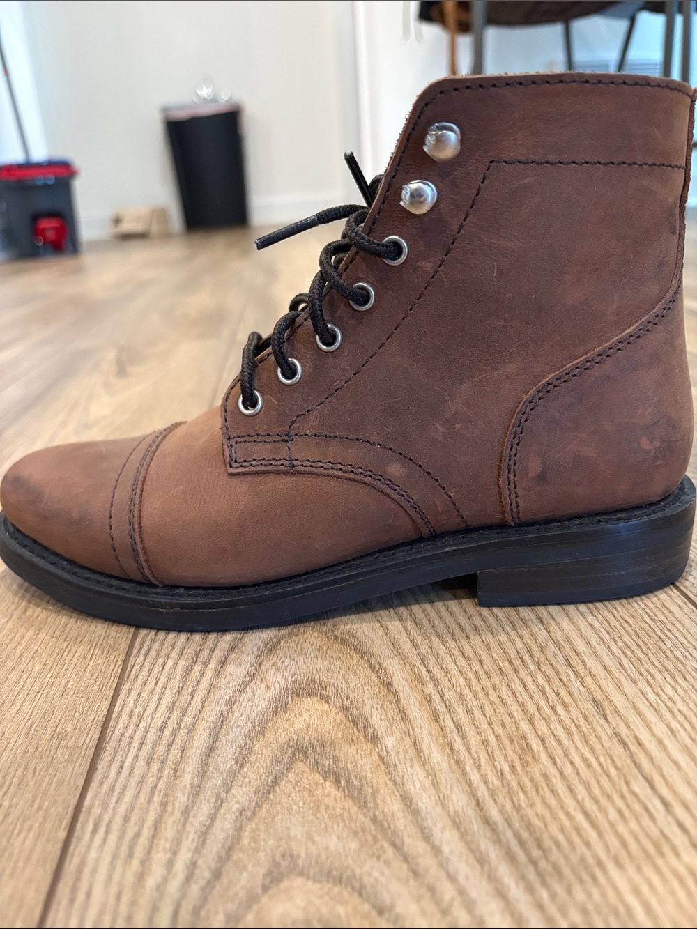 Thursday Boot Company Women's Brown Lace-Up Leather Boots - Picture 7 of 10
